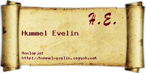 Hummel Evelin névjegykártya